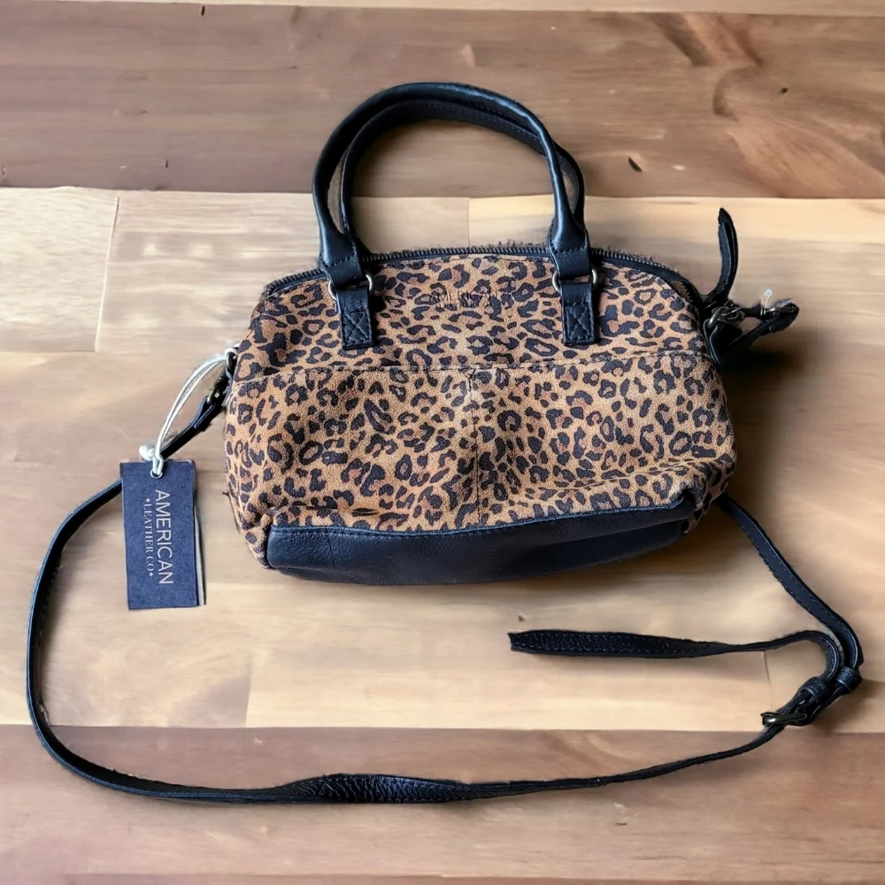 Leopard Print Purse by American Leather Co Austin - Picture 2 of 11